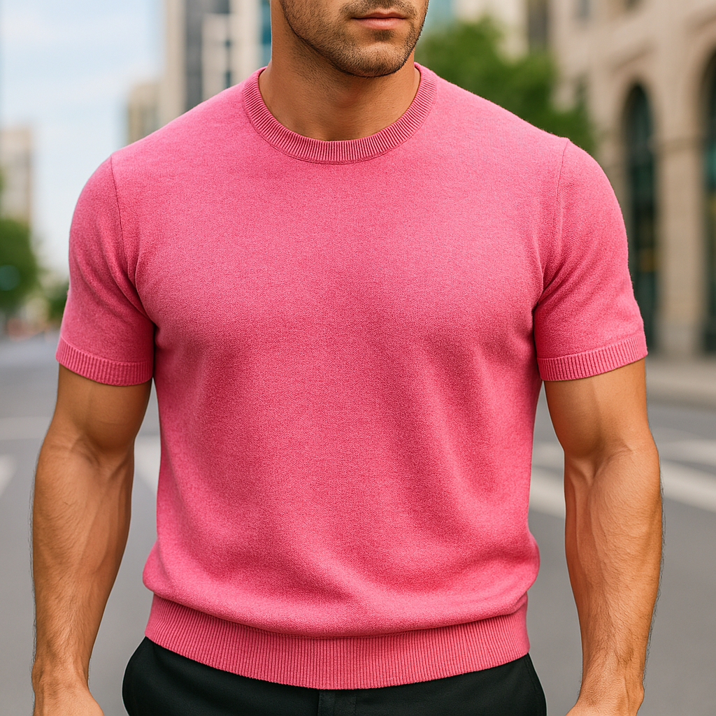 Elara Merino Cashmere T-Shirt — Lightweight Breathable Knitwear for All Seasons