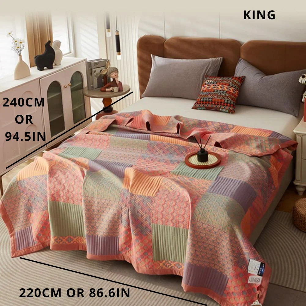 Evara — Reversible Cotton Patchwork Quilt with Lightweight Comfort