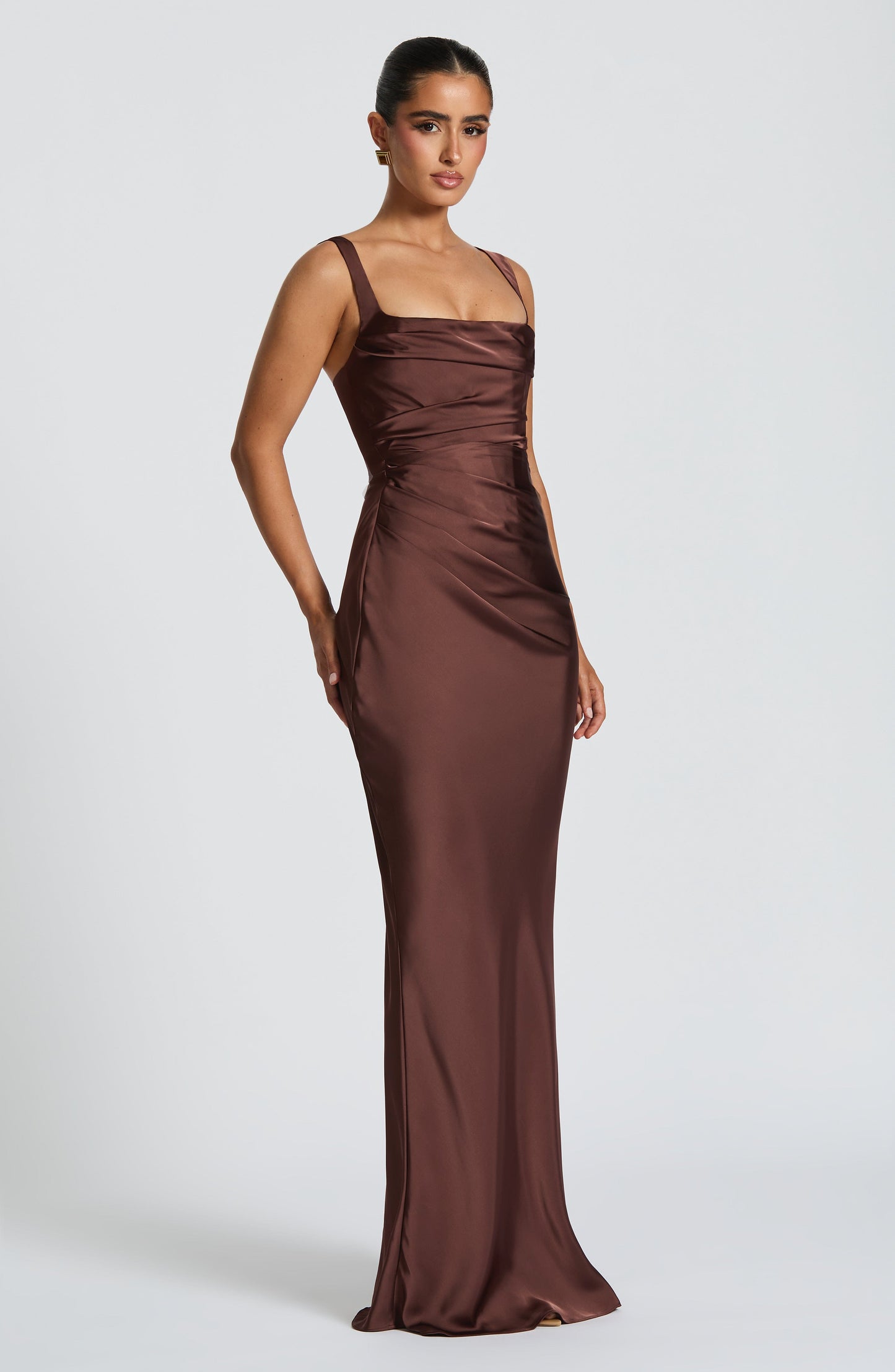 Virelia Maxi Dress - Plum Brown