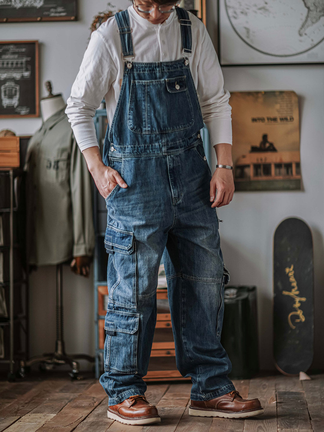 ForgeFlex™ Wide-Cut Denim Overalls — Unleash Freedom and Power in Every Move