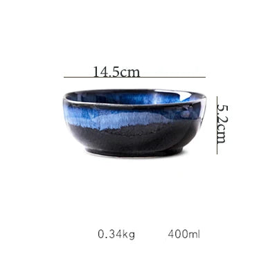 Liora — Blue Ceramic Bowl with Durable Glazed Finish