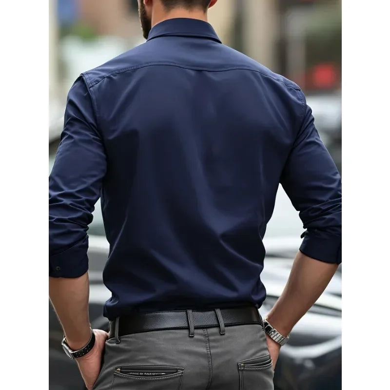 Remsen Oxford — Wrinkle-Resistant Cotton Shirt with Athletic Fit