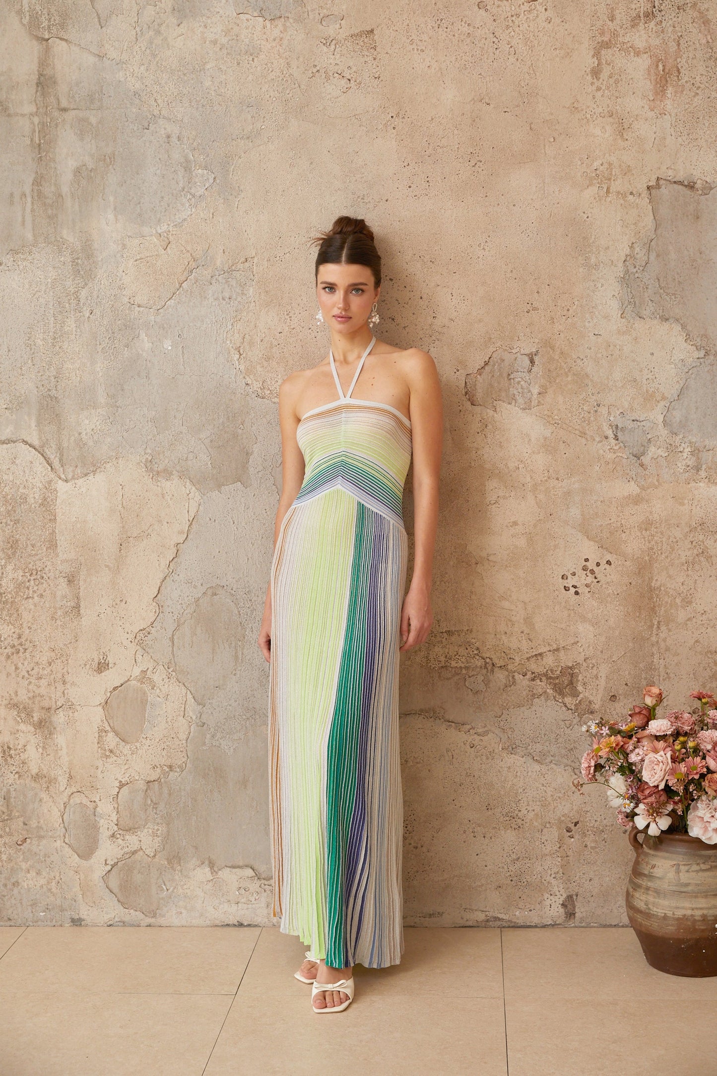 Halterneck Shimmer Dress™ — Own Every Room with Unstoppable, Weightless Glamour