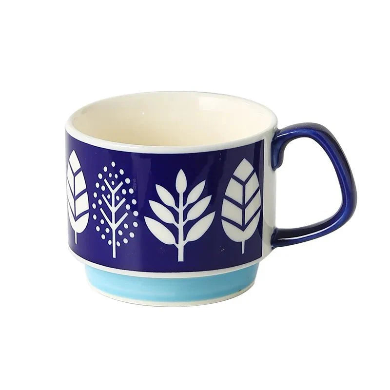 Marlowe Stack Mugs — Midcentury Ceramic Coffee Mugs with Space-Saving Design