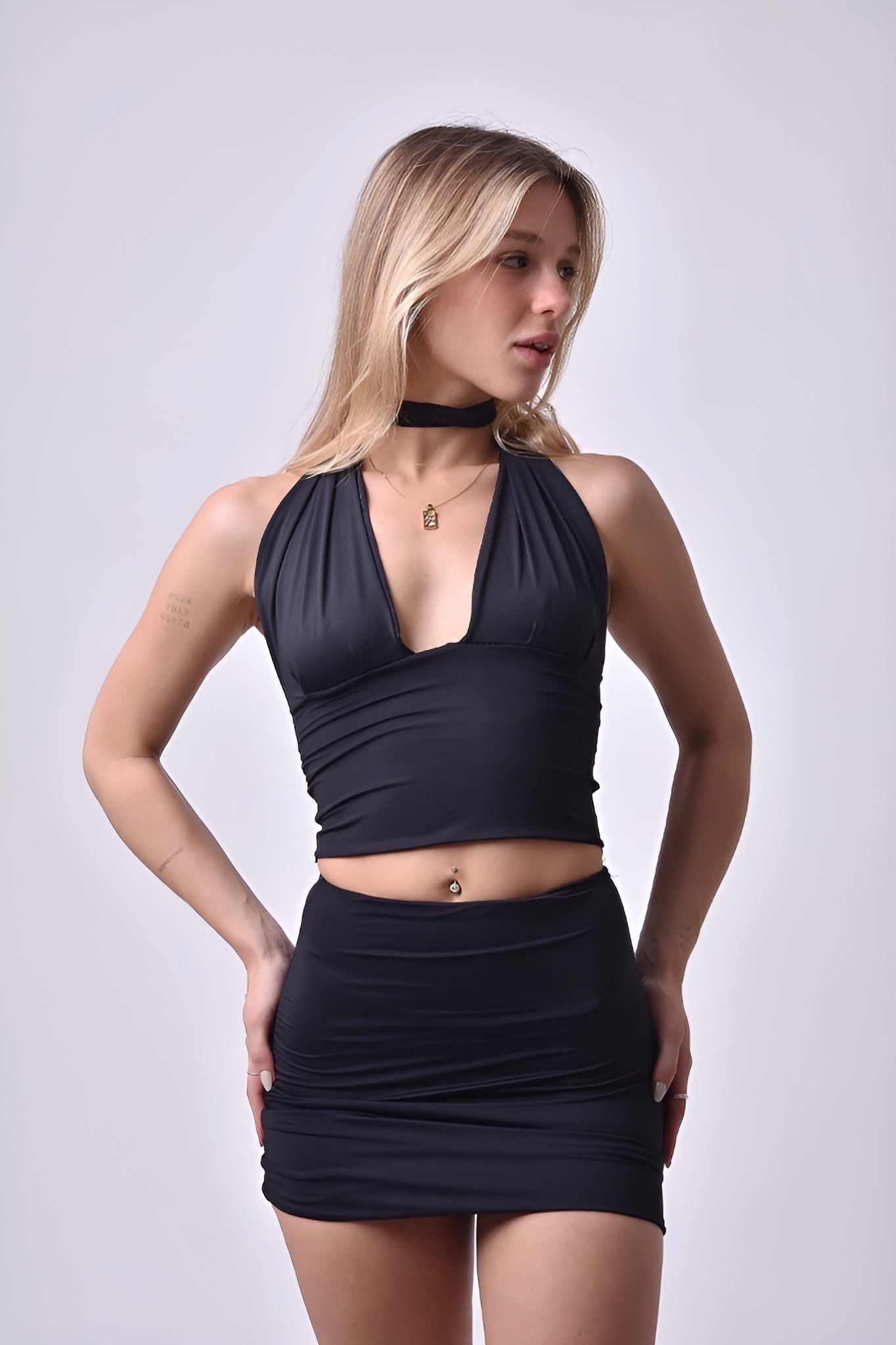 Liora — Women’s Polyamide Skirt and Cropped Top Set