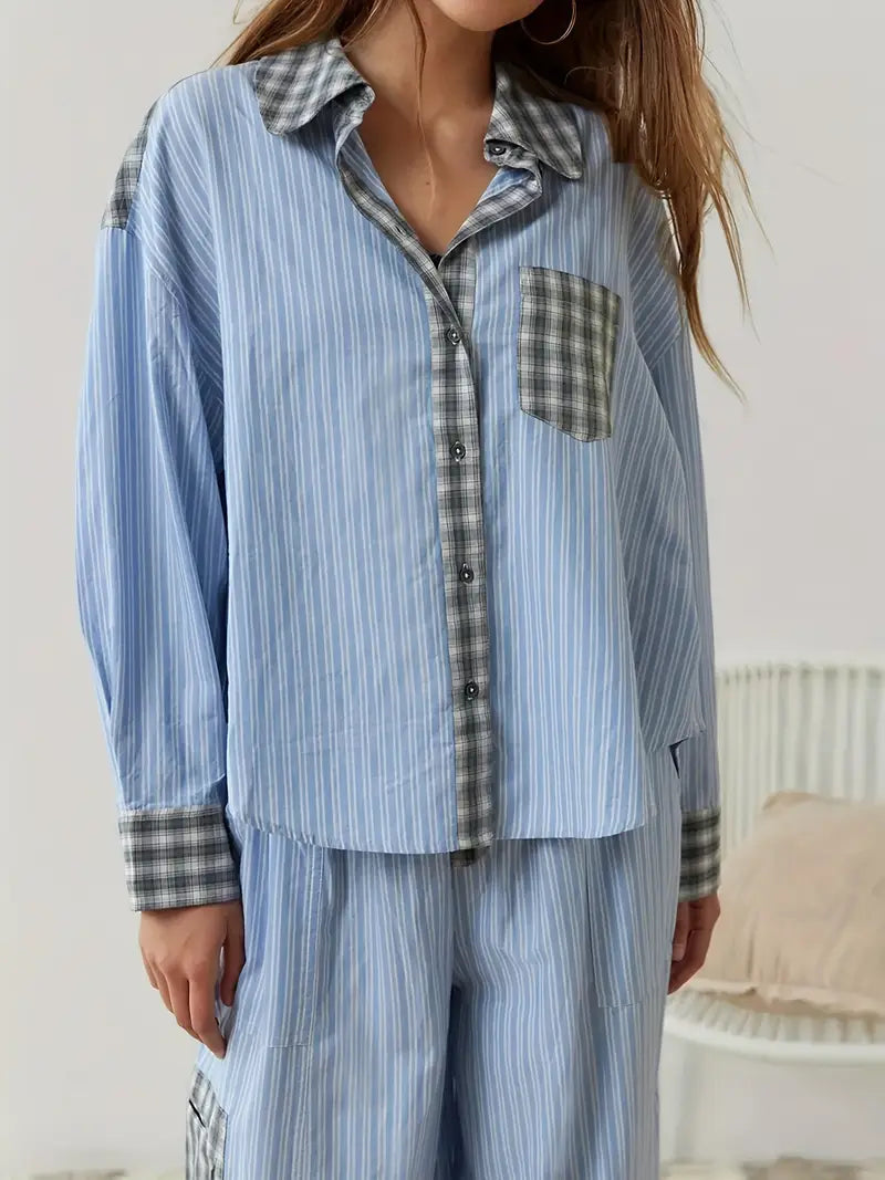 Liora Lounge — Soft Breathable Pajama Set with Adjustable Fit