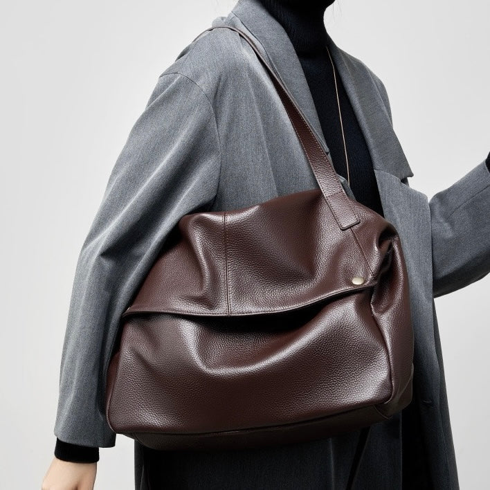 Lioren — Women's Genuine Leather Soft Minimalist Casual Tote Bag