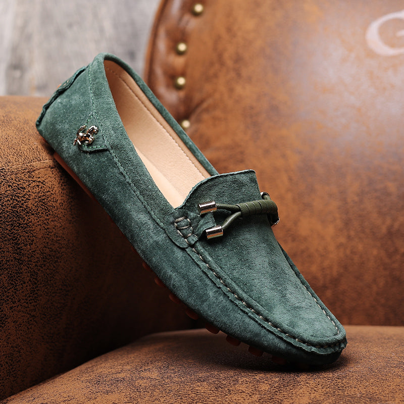 Velorio — Premium Suede Loafers with Cushioned Comfort and Metallic Accents