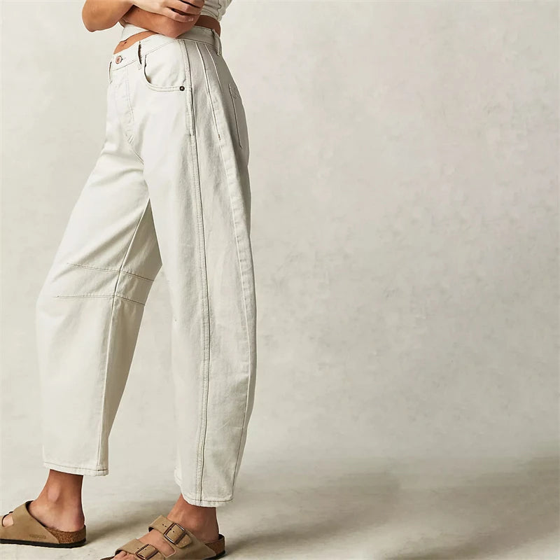 Larenis Wide Leg Jeans — Comfortable Stretch Denim with Retro Fit