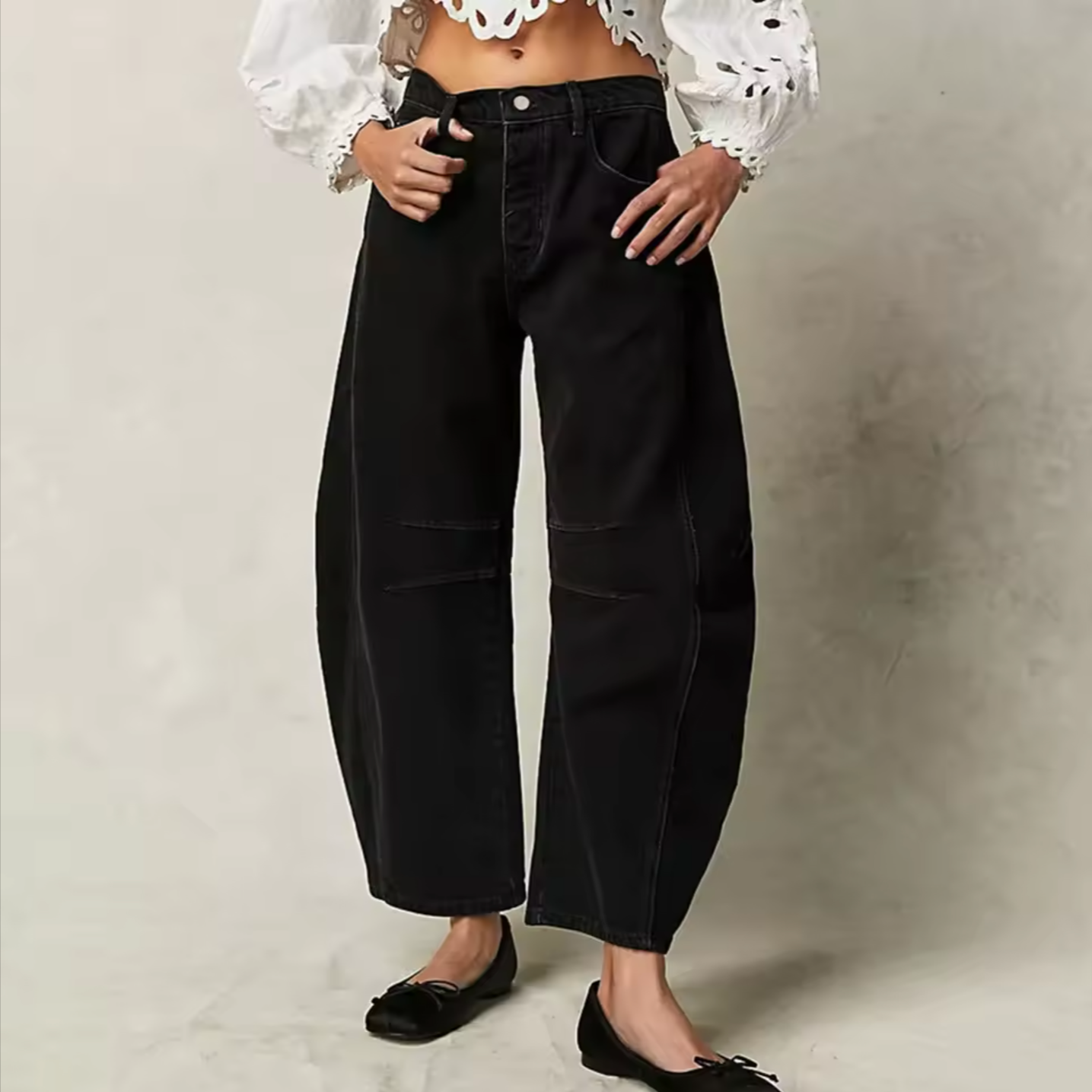 Larenis Wide Leg Jeans — Comfortable Stretch Denim with Retro Fit
