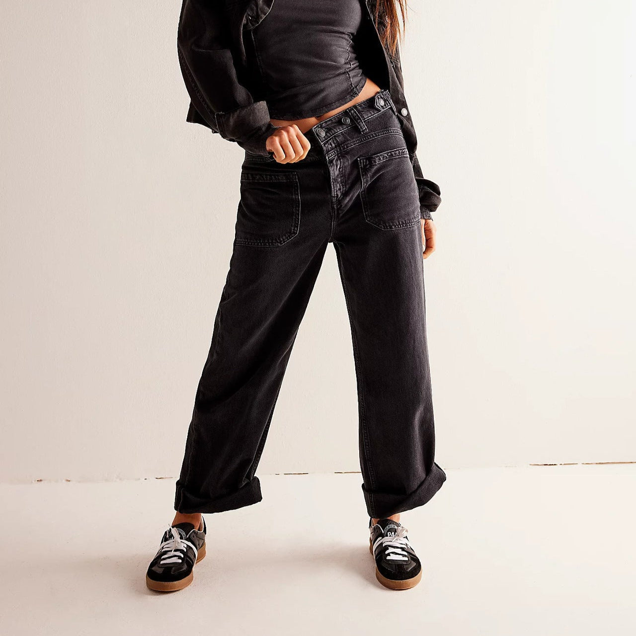 Larkyn — Vintage Light Wash High-Rise Wide Leg Jeans