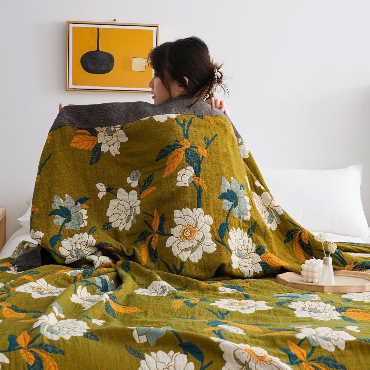 Moss Floral Cotton Quilt™ — Wrap Yourself in Featherlight Comfort and Serene Botanical Bliss