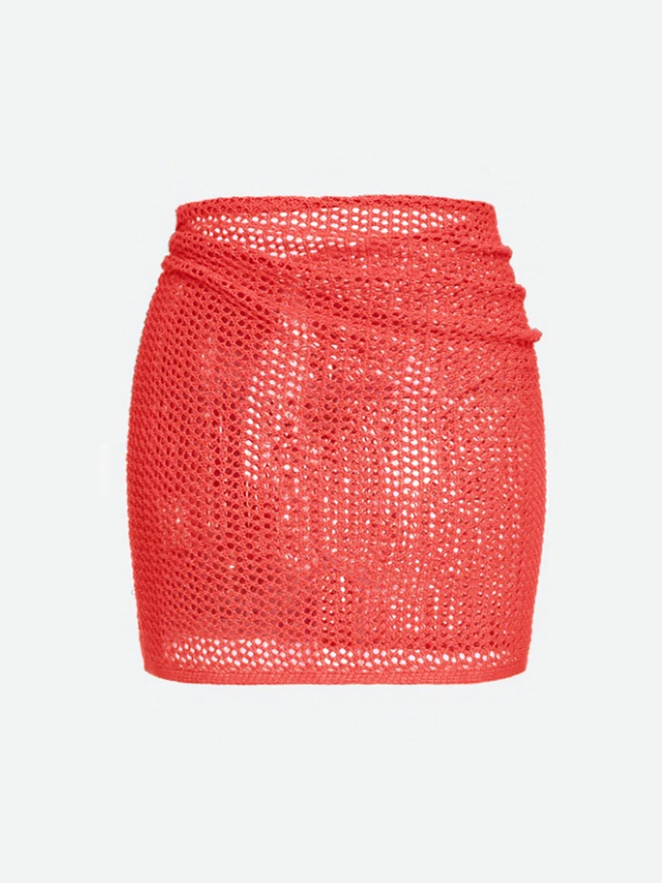 Elira Sheer Mesh Skirt — Lightweight Beach Cover-Up with Adjustable Tie