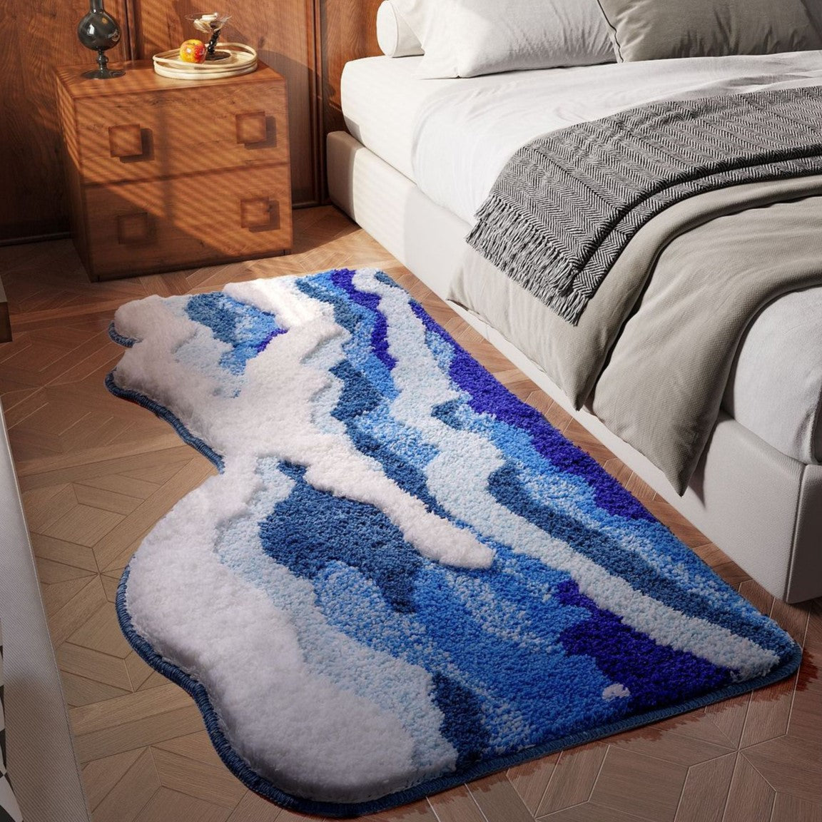 Elan Bora Blue Mat™ — Step Into Soothing Luxury That Warms and Protects Every Inch
