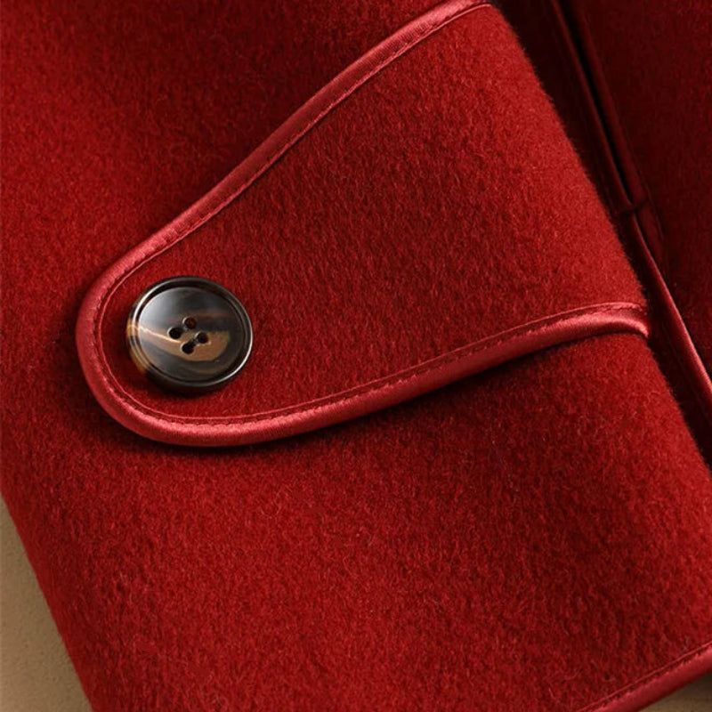 Sorrenna Cashmere Coat — Soft Blend with Adjustable Waist Belt for Warmth