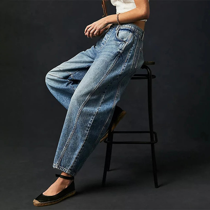 Larenis Wide Leg Jeans — Comfortable Stretch Denim with Retro Fit