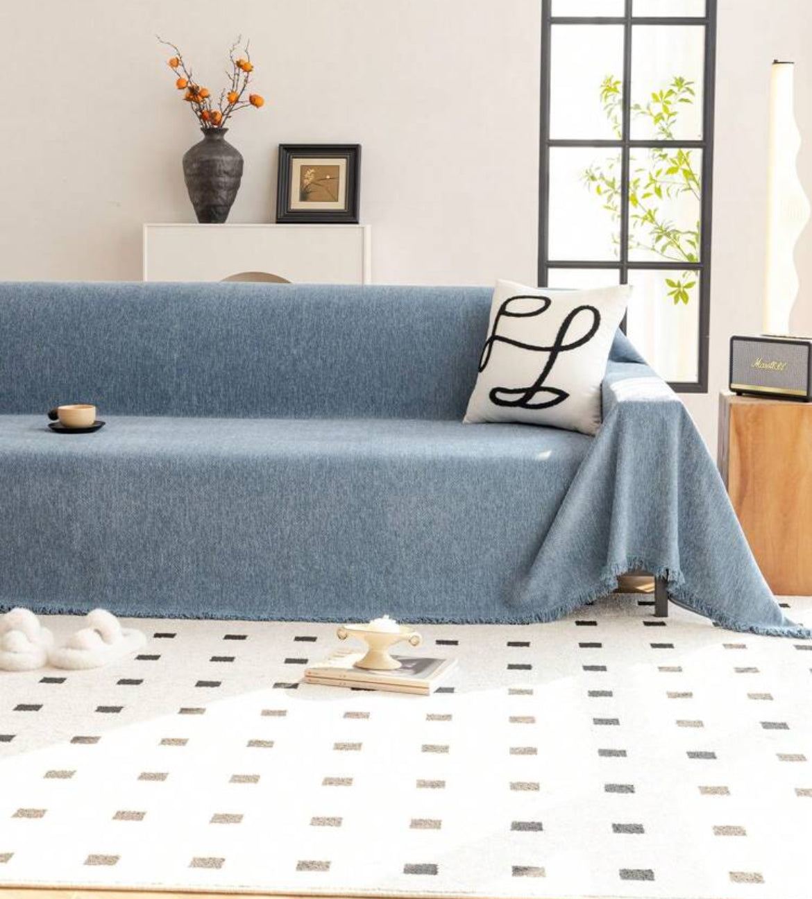 Havenly ā Durable Chenille Couch Cover with Family-Friendly Protection