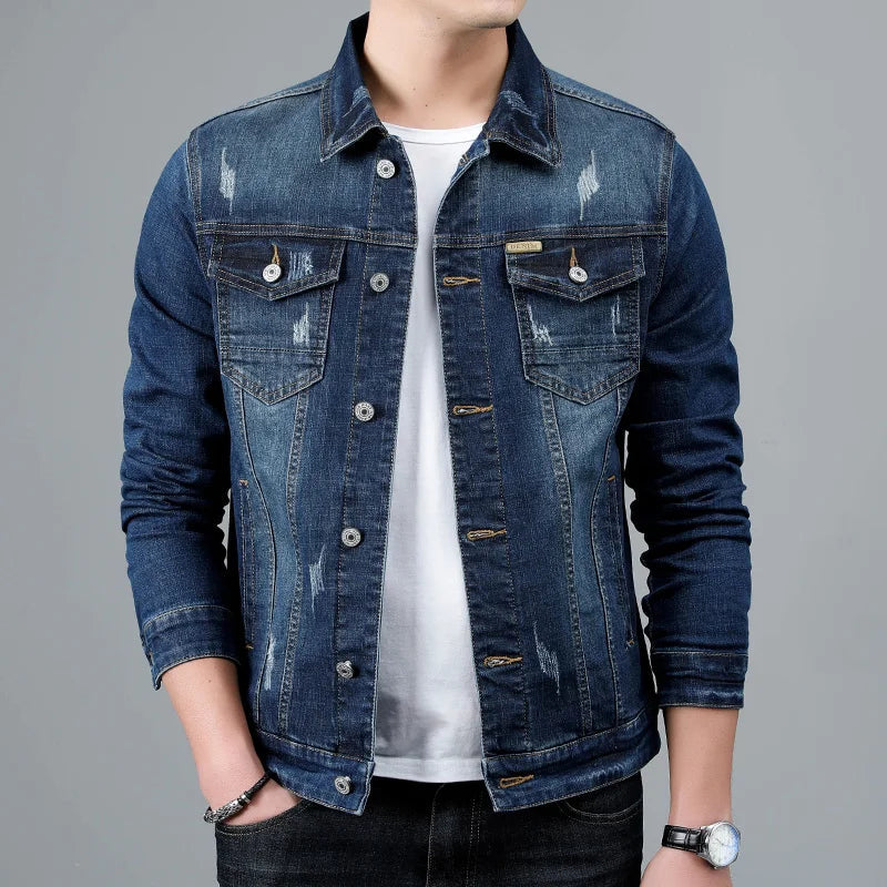 Bone-Hard Denim Jacket™ — Command Respect with Every Powerful Fade and Unstoppable Edge