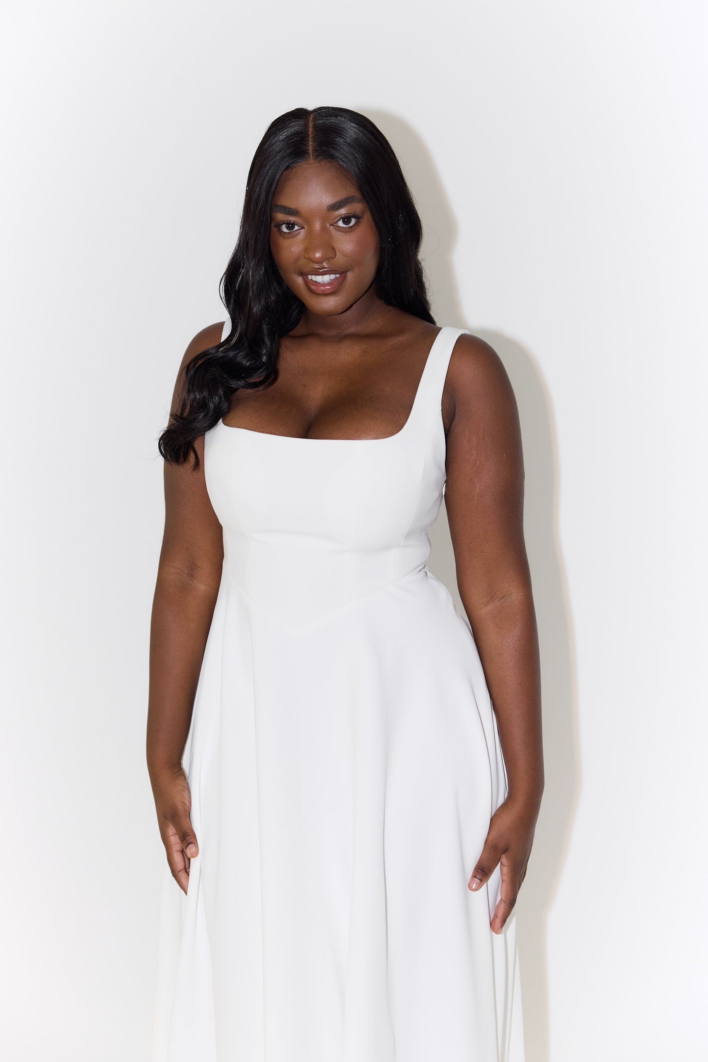 Celestara™ Flow Midi Dress — Own Every Room with Effortless, Jaw-Dropping Elegance