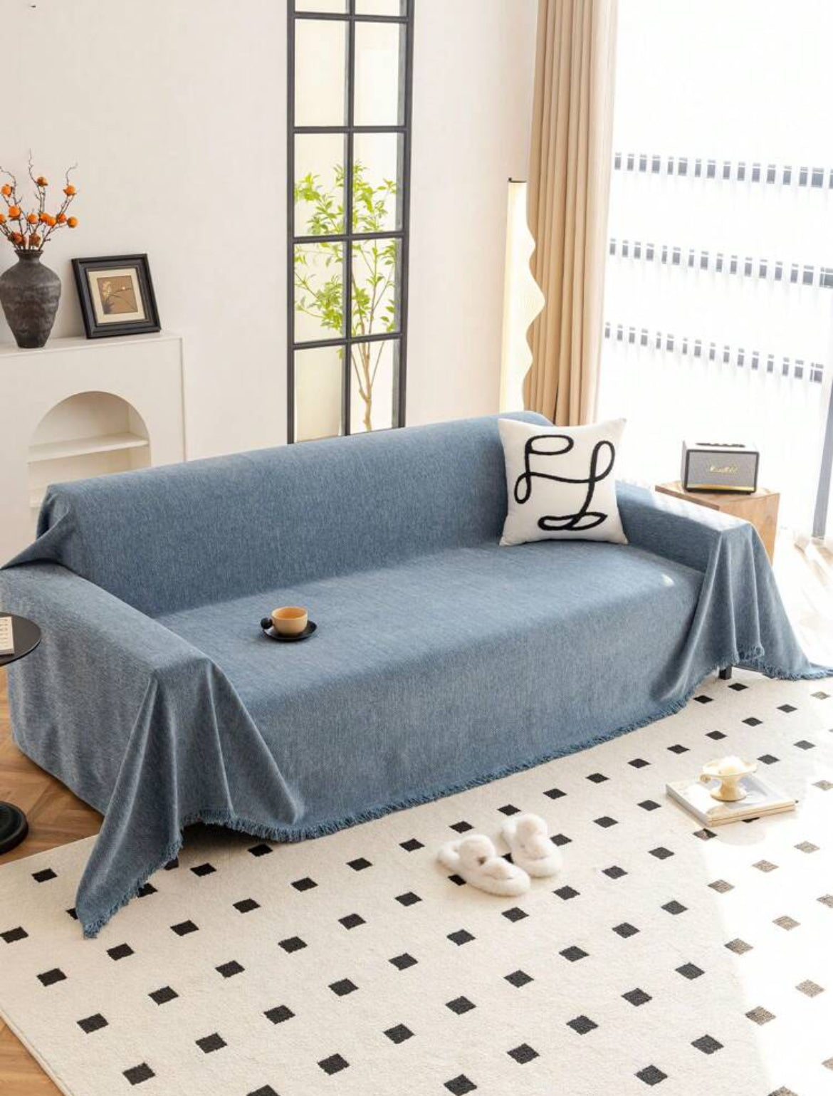 Havenly ā Durable Chenille Couch Cover with Family-Friendly Protection