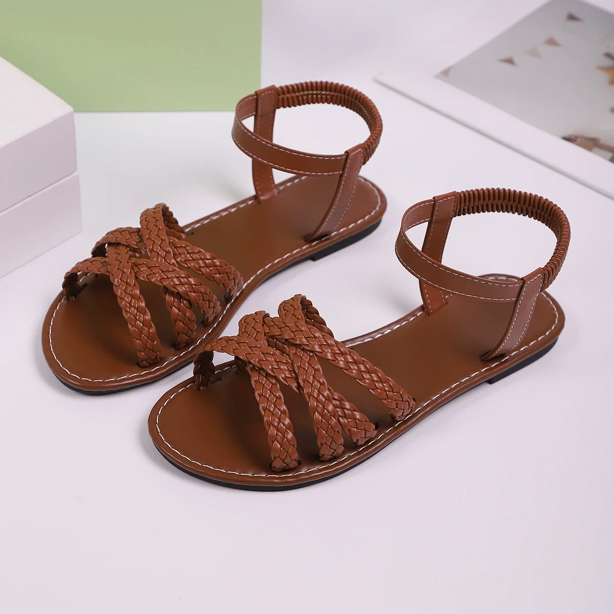 Liora — Handcrafted Vegan Leather Sandals with Cushioned Sole