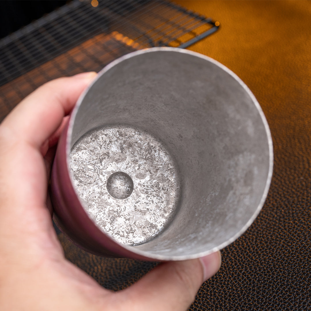 Veyron Cup — Pure Titanium Double-Wall Insulated Travel Mug