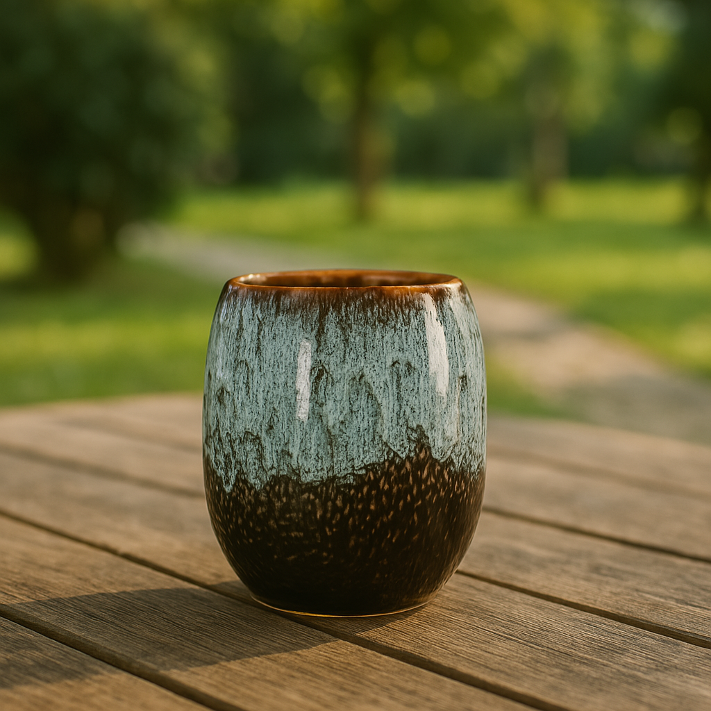 Norla — Handcrafted Ceramic Coffee Cup with Marble Finish