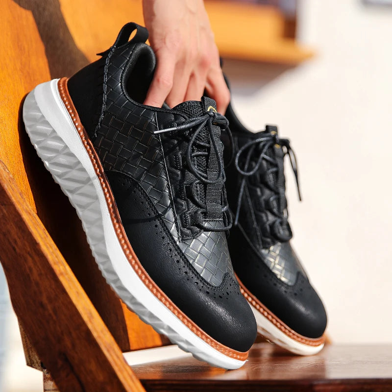 Elynto — Lightweight Genuine Leather Sneakers with Orthopedic Support