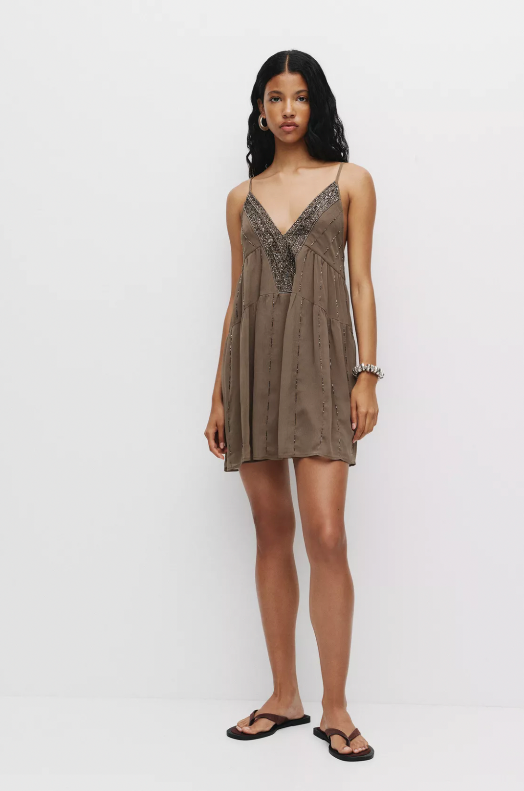 Liora — Beaded Boho Mini Dress with Lightweight Comfort