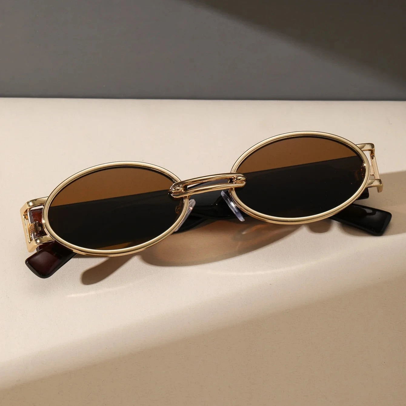 Liora — Oval Frame Sunglasses with UV Protection and Adjustable Fit