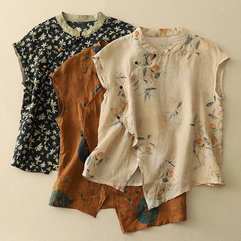CYNTHARY LINEN TOP