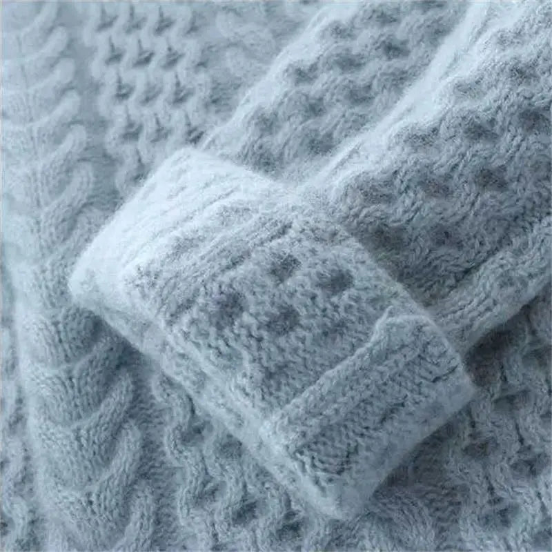 Callen Sweater — 100% Pure Cashmere Cable-Knit Turtleneck Sweater