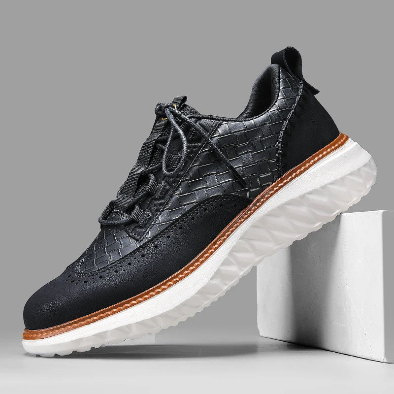 Elynto — Lightweight Genuine Leather Sneakers with Orthopedic Support