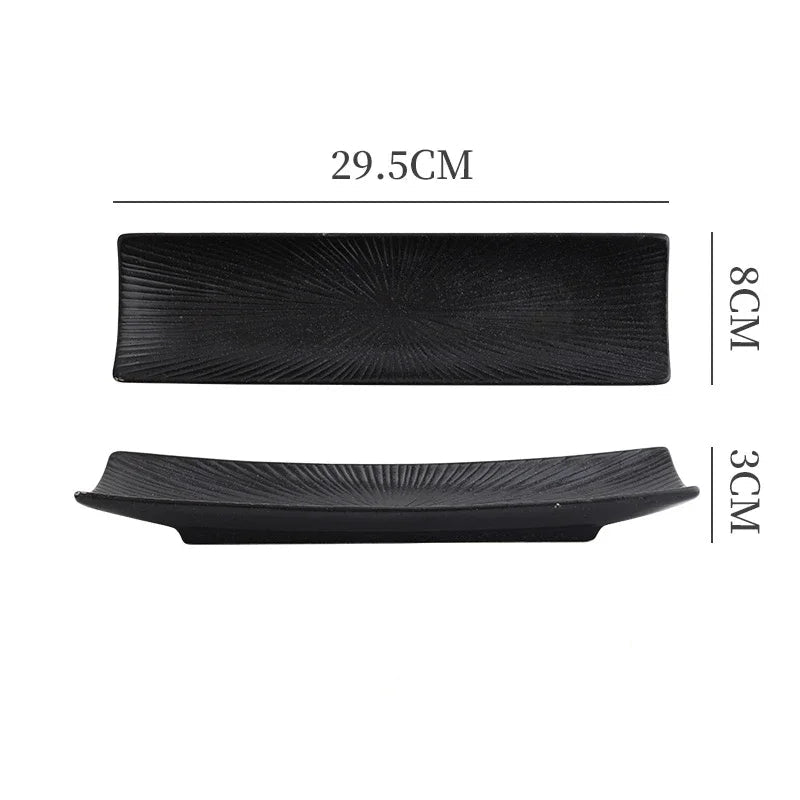 Liora — Minimalist Ceramic Sushi Plate with Elegant Design