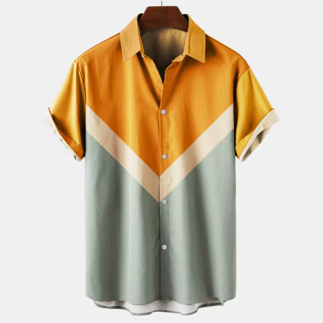 Terrico Linen Shirt — Breathable Summer Shirt with Retro Stripes