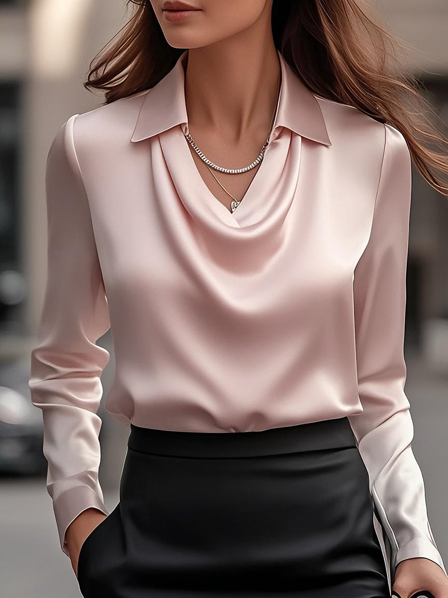 VelaFina™ Satin Blouse — Command Attention with Luxurious Comfort That Celebrates Every Curve