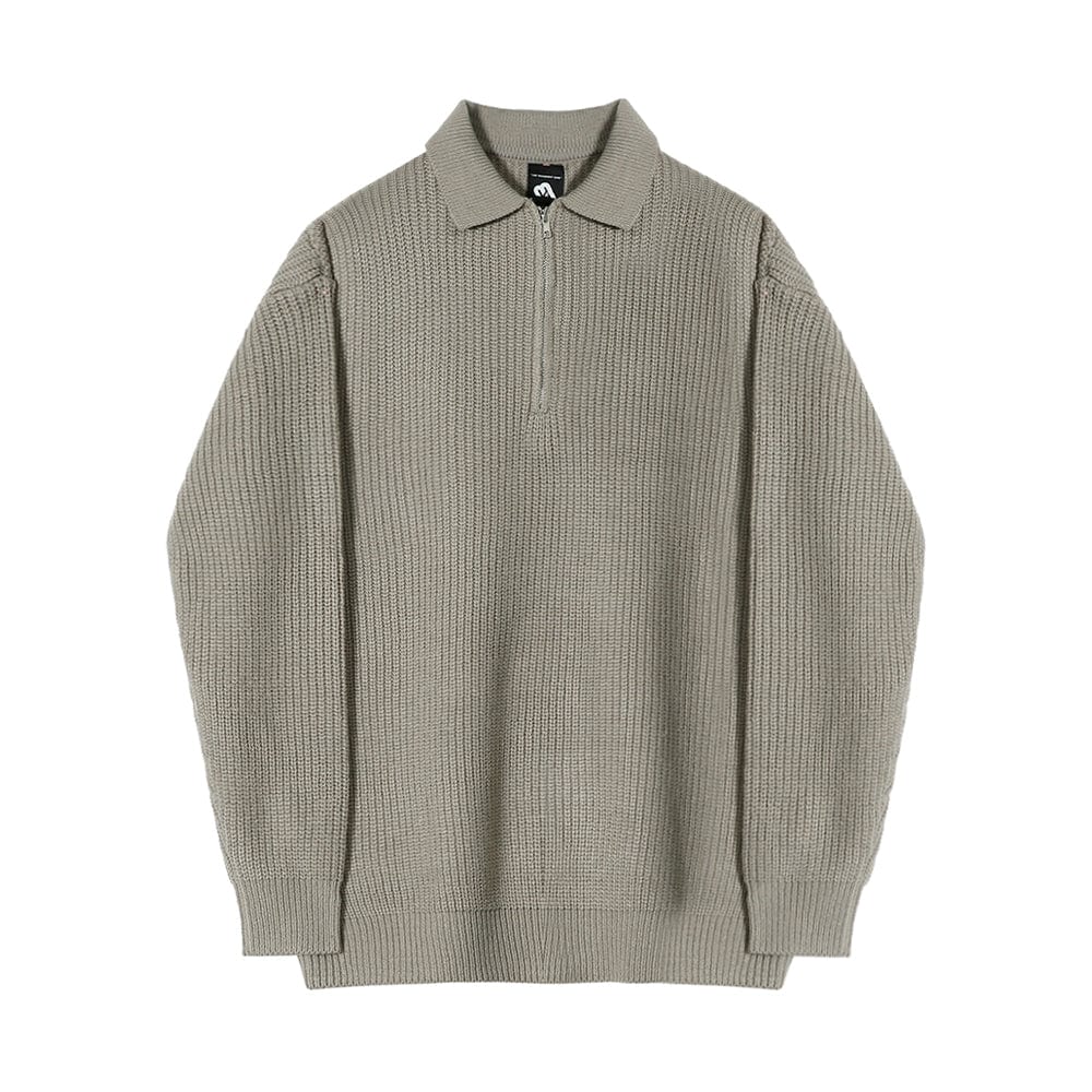 Norla — Knitted Half-Zip Sweater with Adjustable Collar