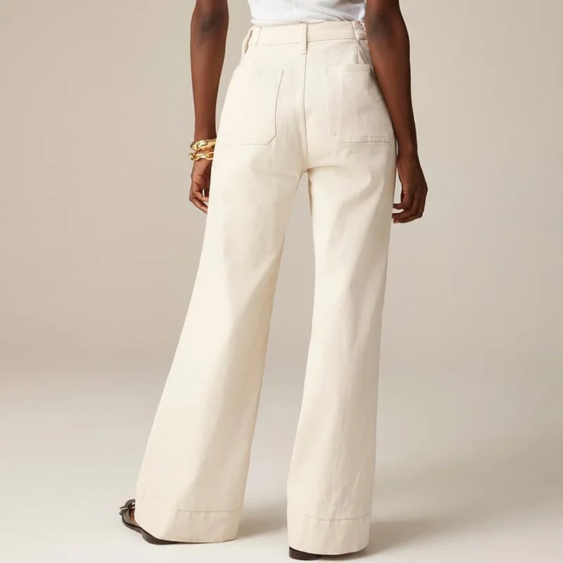 Liora Jeans — High-Waist Loose Denim Trousers with Stretch Fabric