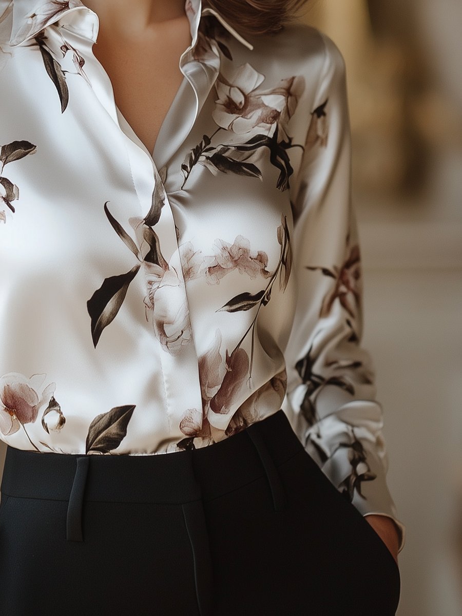 LuxeLure™ Satin Blouse — Slip Into Silky Confidence That Commands Every Room
