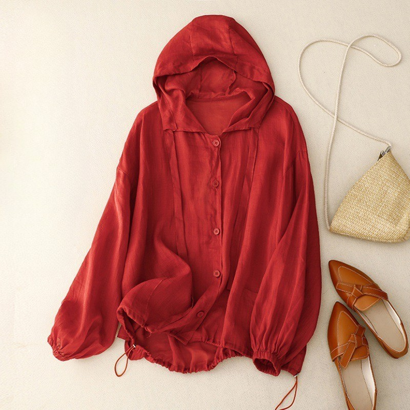 Tarenna — Lightweight Hooded Linen Shirt for Warm Weather