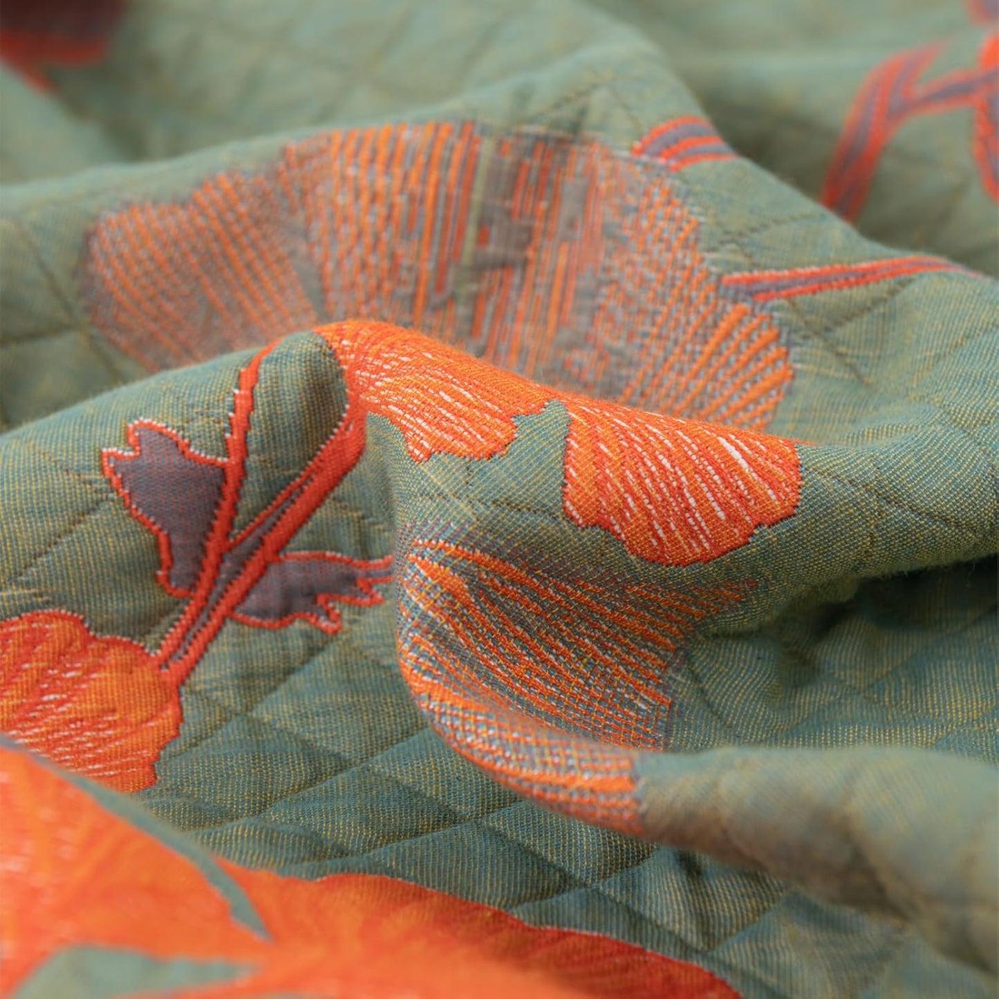 Elara — Reversible Botanical Cotton Quilt Bedding Set