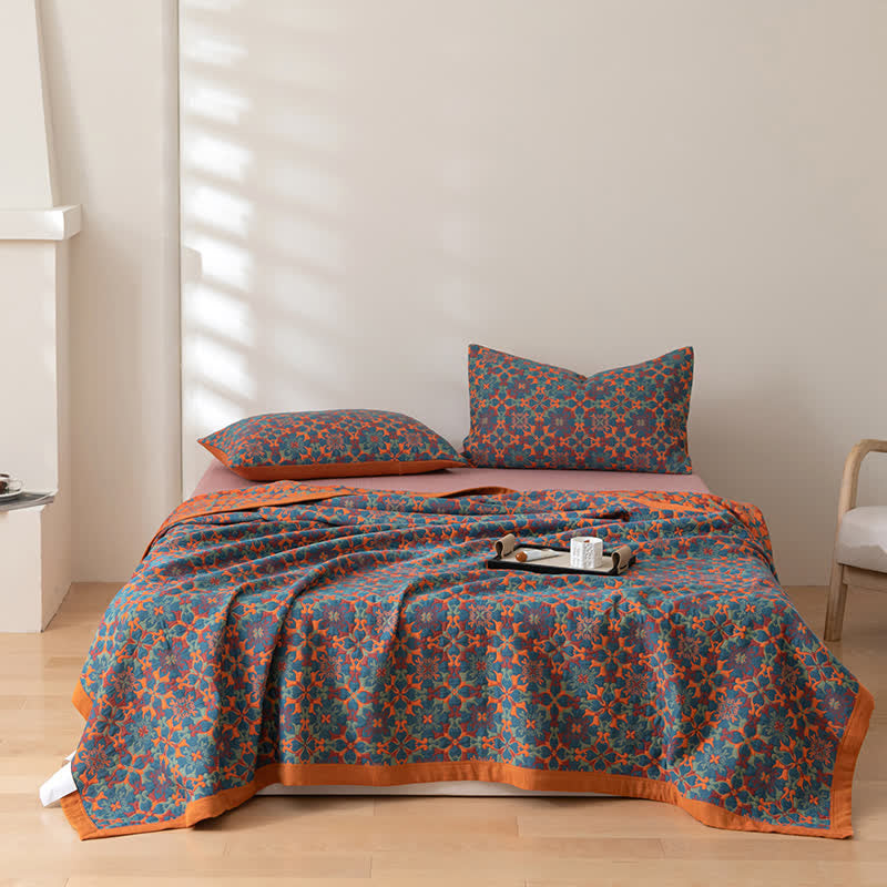 Liora — Reversible Six-Layer Organic Cotton Quilt with Patterned Design