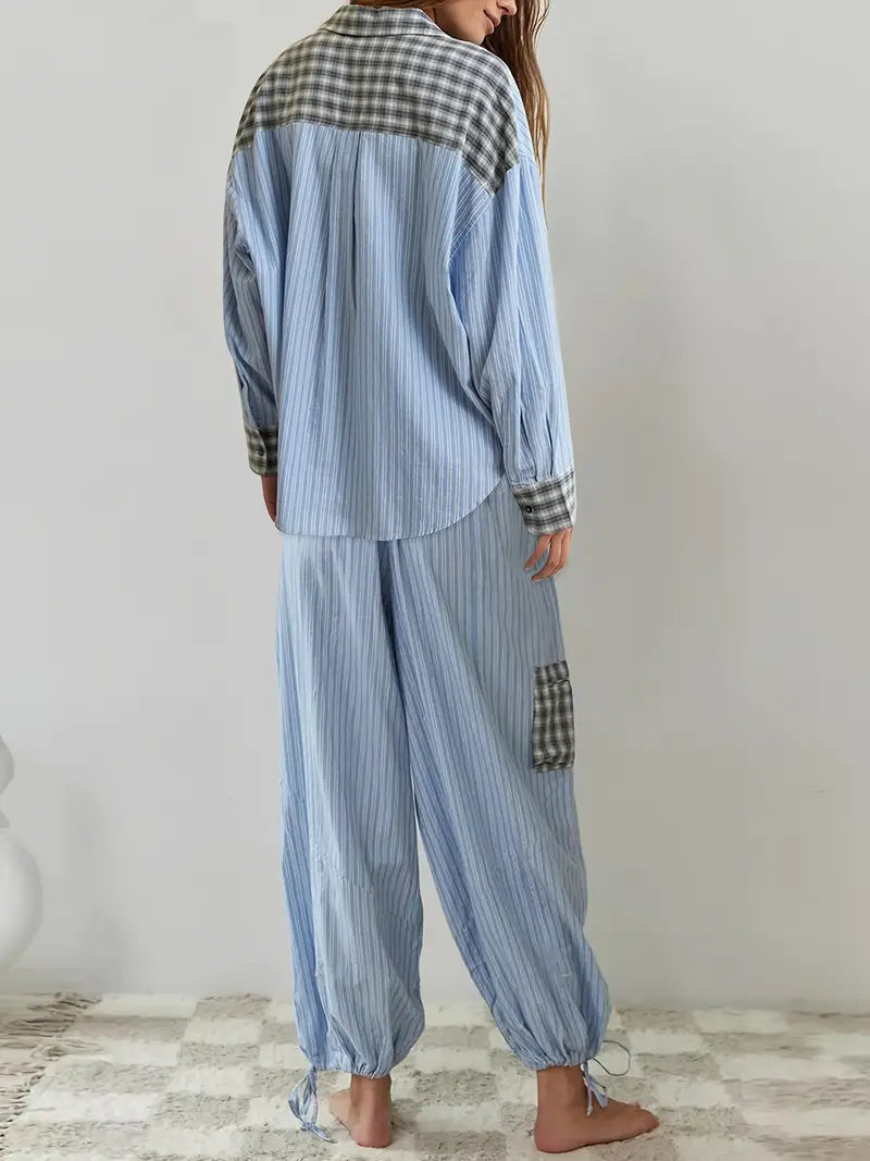 Liora Lounge — Soft Breathable Pajama Set with Adjustable Fit