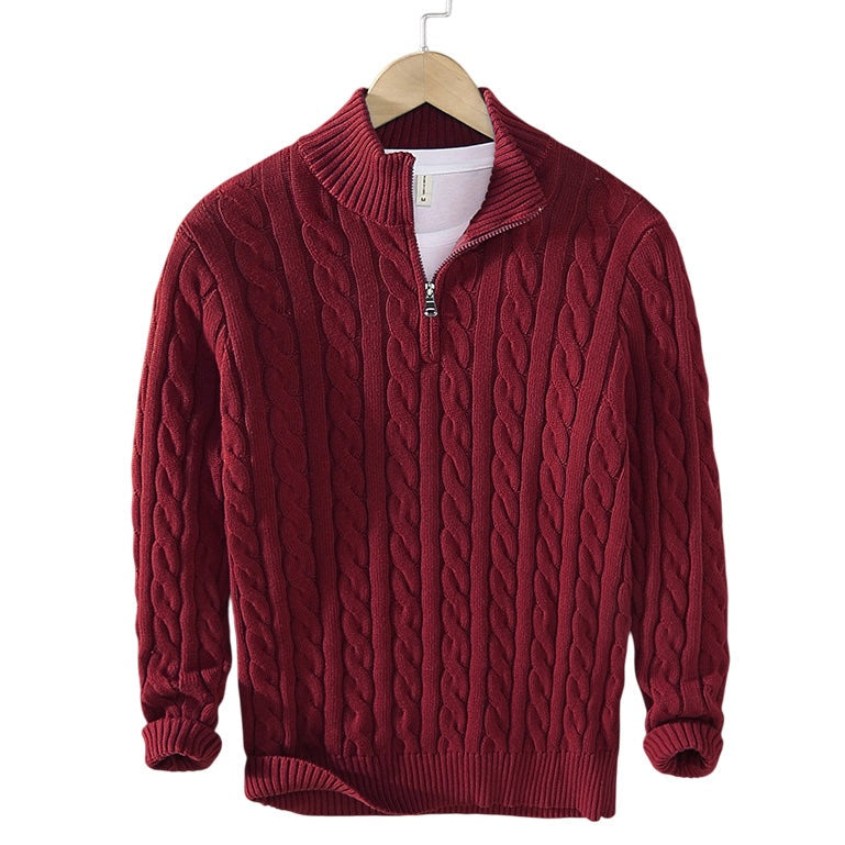 IronHaven™ Cable Knit Half-Zip — Command Attention with Warmth and Unstoppable Confidence