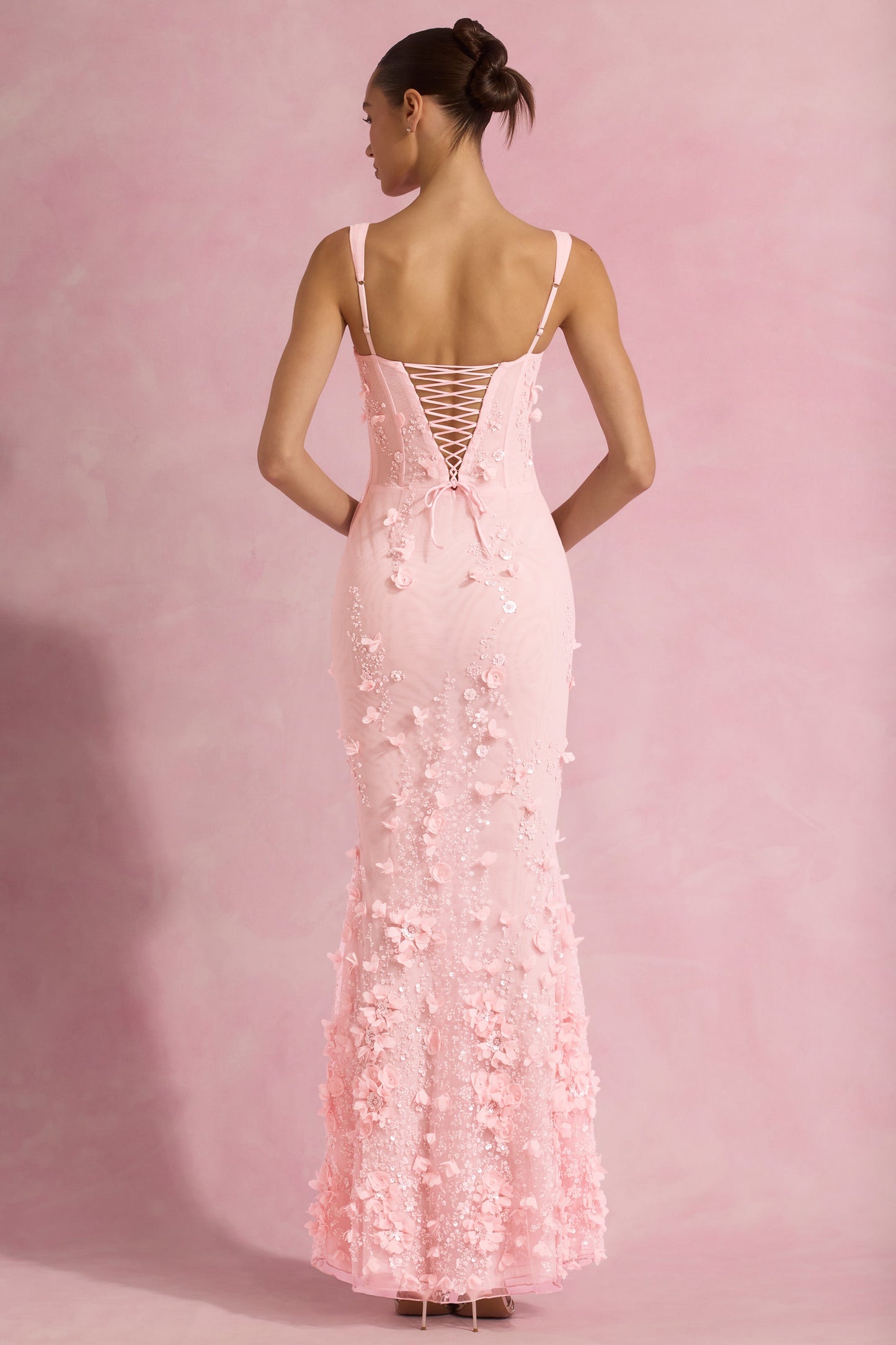 Vasanta Embellished Fishtail Corset Gown Pink™ — Own Every Room with Unforgettable Glamour and Effortless Confidence