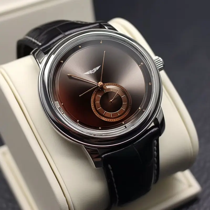 Talix — Dual Dial Leather Strap Watch with Swiss Quartz Movement