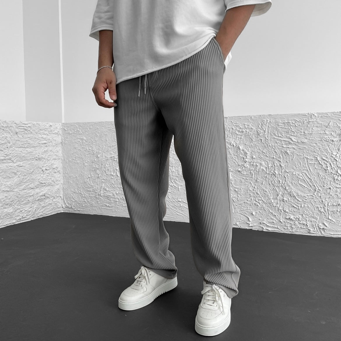 Norla — Soft Ribbed Knit Pants with Adjustable Waist for Comfort