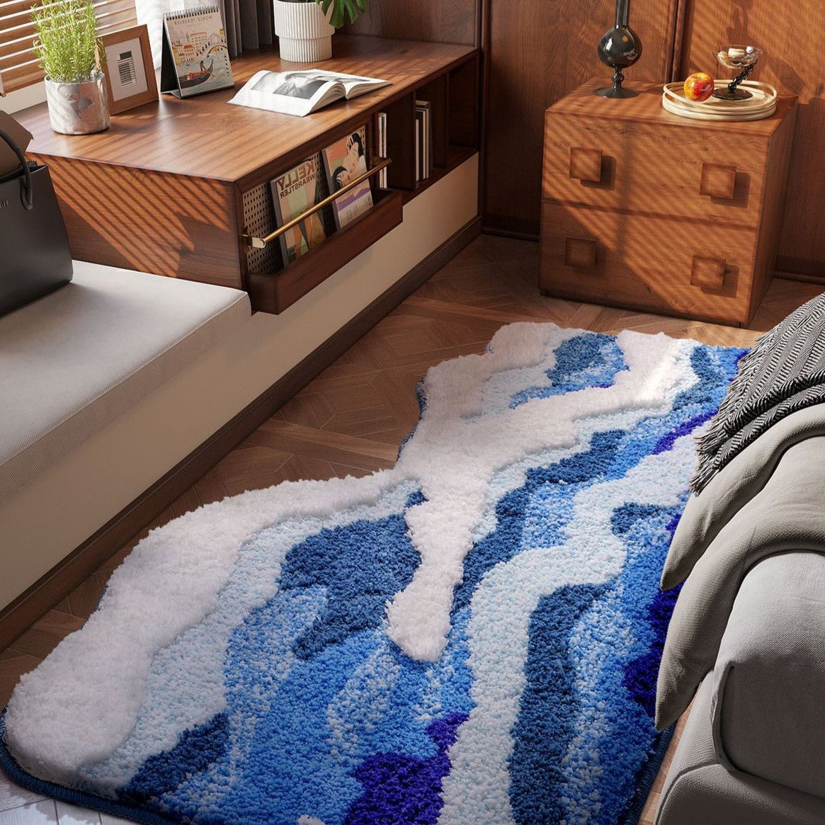 Elan Bora Blue Mat™ — Step Into Soothing Luxury That Warms and Protects Every Inch