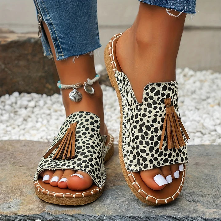 Nevara — Women's Boho Tassel Sandals with Cushioned Comfort