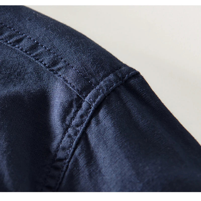 Renlo — Lightweight Linen Shirt with Mandarin Collar for Comfort